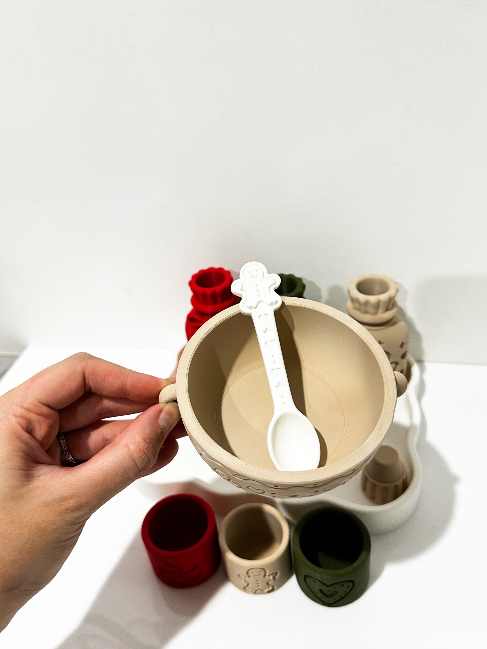 Playtray kerstthema kommetje met lepel